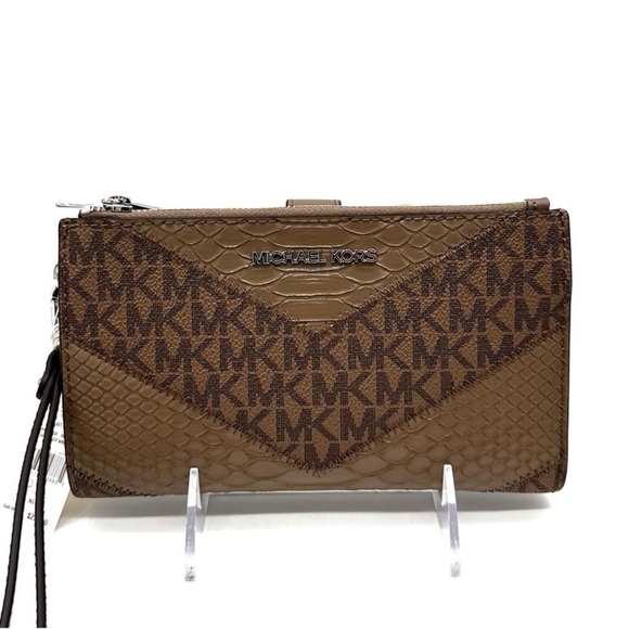 Michael Kors Large Double Zip Wallet Wristlet Dusk Multi - Picture 2 of 10